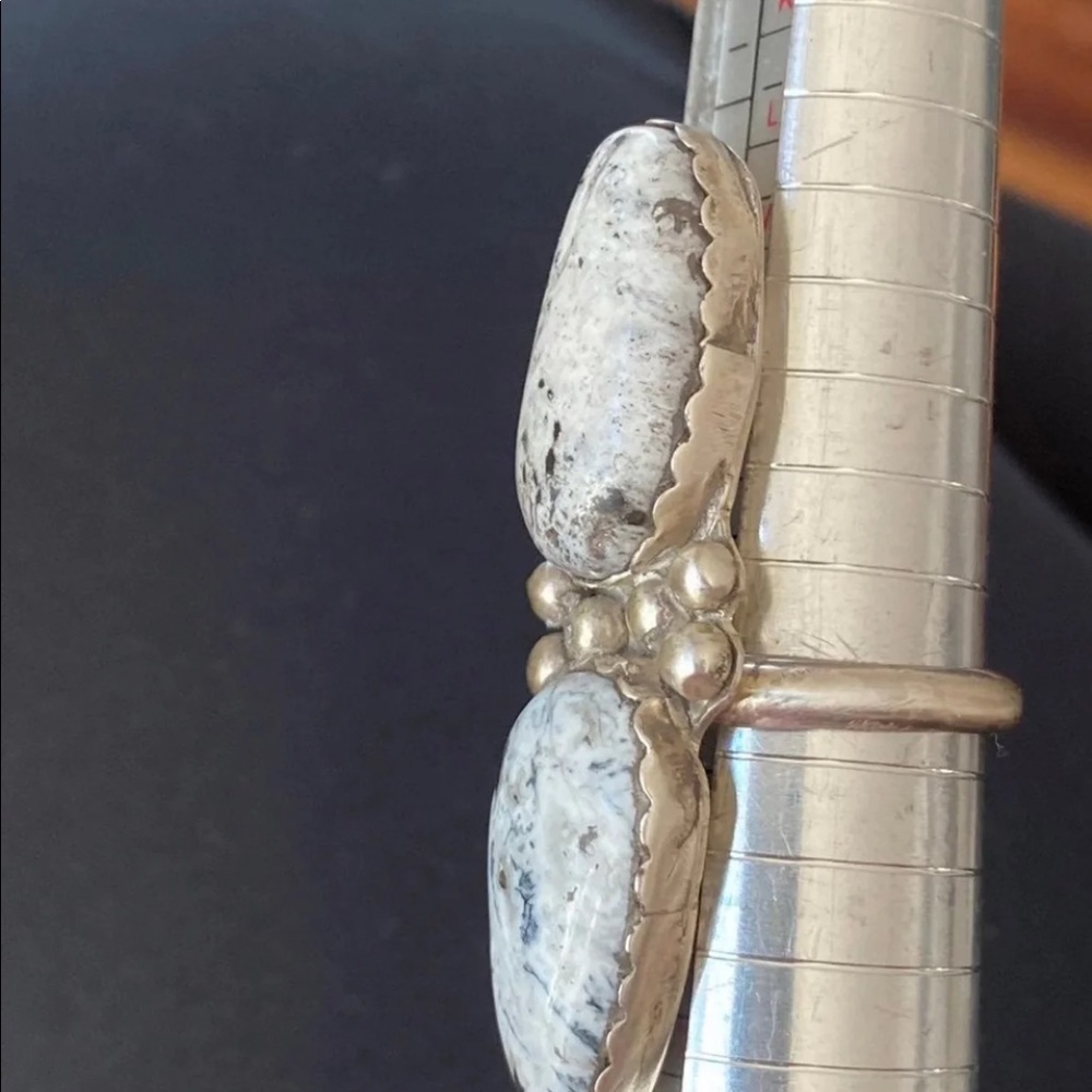 Native White Buffalo Sterling Ring - image 4